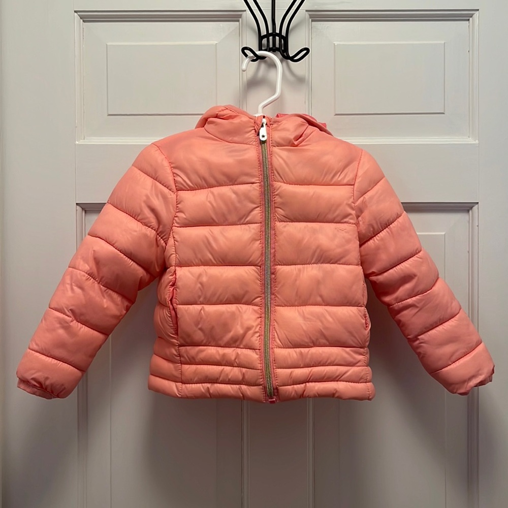 {Young Dimension} Pink Hooded Puffer Jacket